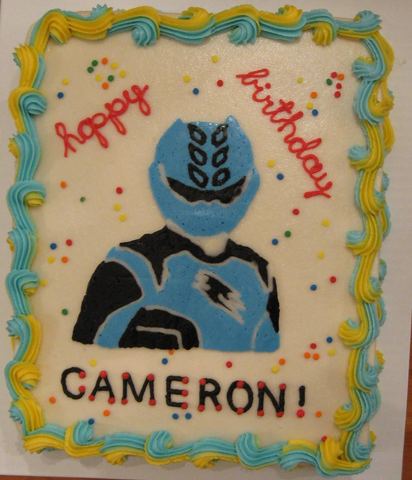 Blue Power Ranger — handmade cakes