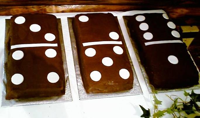 Dominoes — handmade cakes, 3D theme
