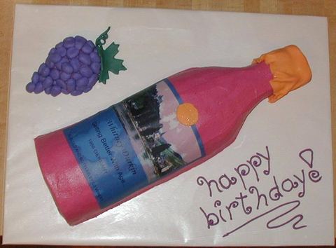 Bottle of Wine — handmade cakes