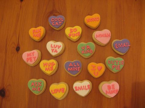 Candy Hearts — handmade cookies