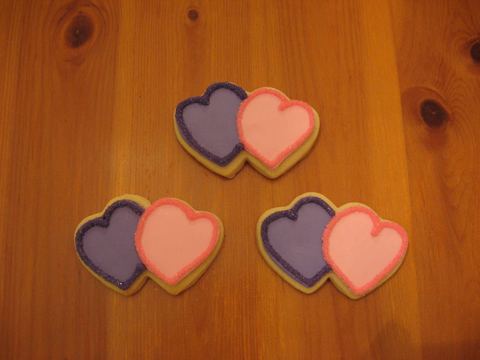 Double Hearts — handmade cookies