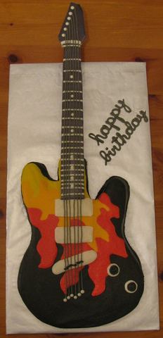 Guitar with Flames — handmade cakes