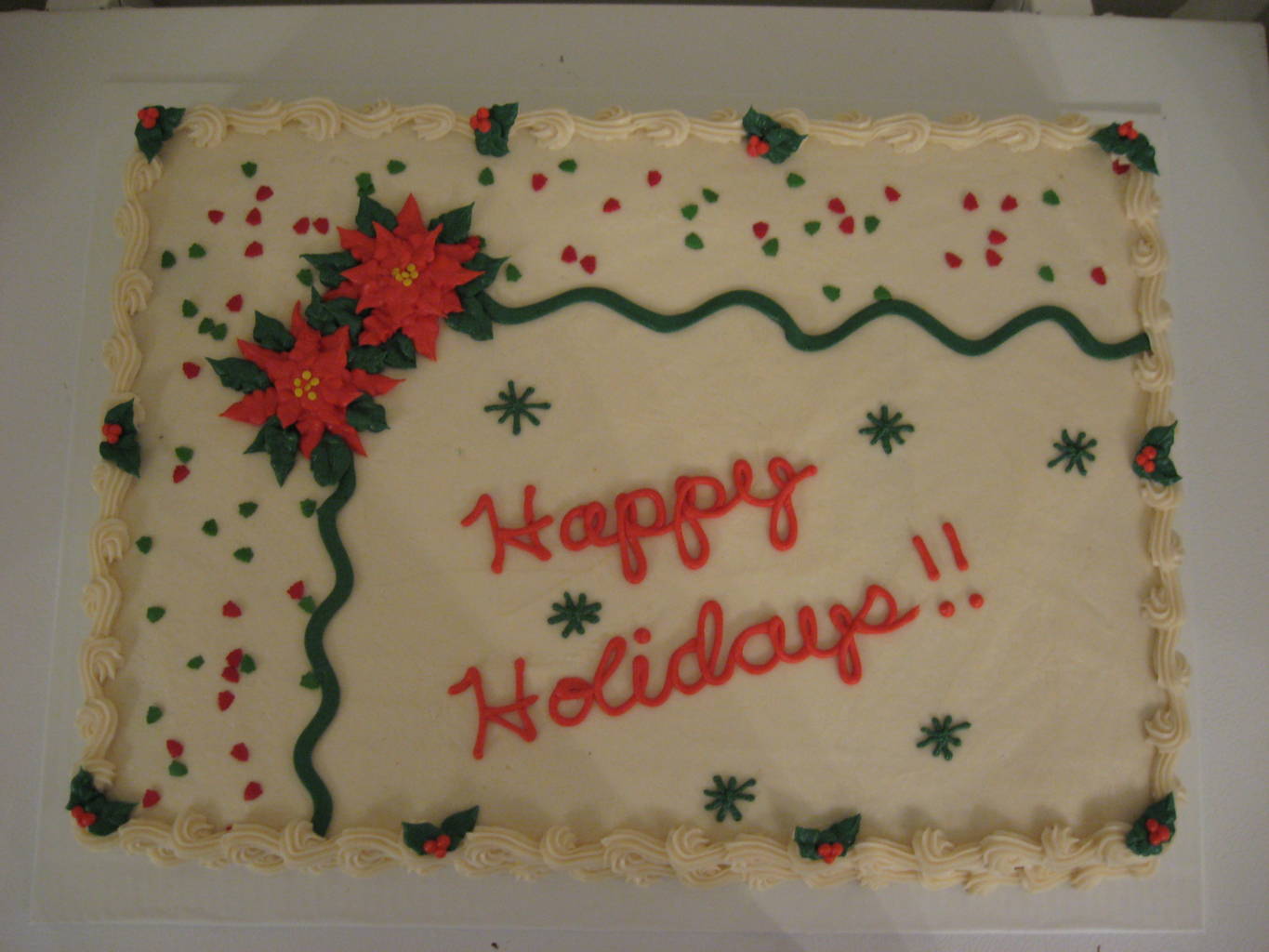 Happy Holidays!!  — handmade cakes, floral theme