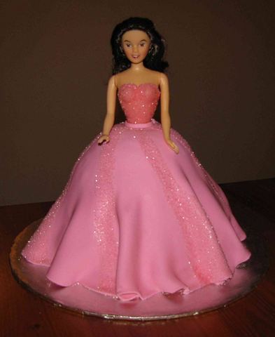 Pink Dress Doll — handmade cakes