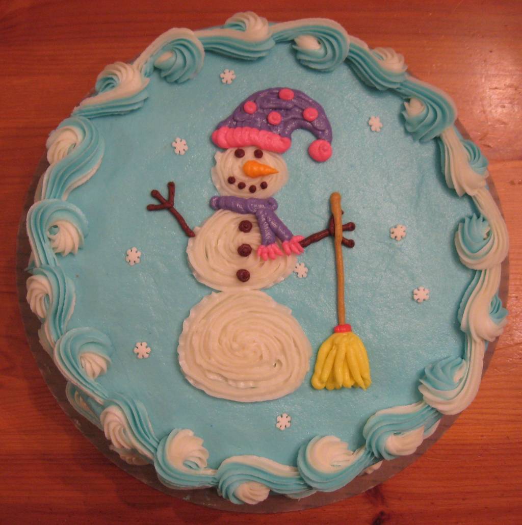Snowman — handmade cakes, holiday theme