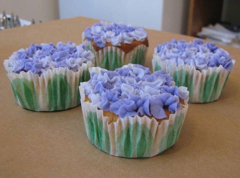 Hydrangea Cupcakes — handmade cupcakes