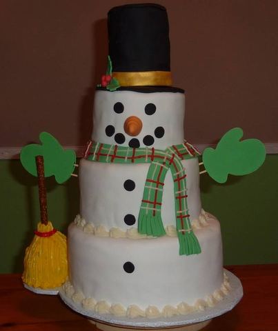 Skinny Snowman — handmade cakes