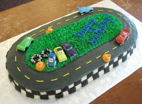 Lightning McQueen Race Track — handmade cakes